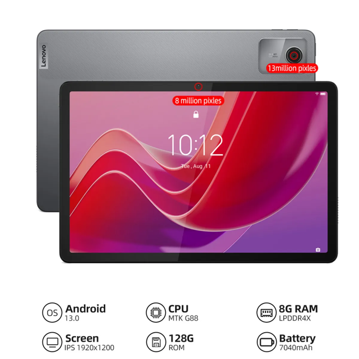 LENOVO - Tablet Lenovo Tab M11 con Lápiz, Teclado y Funda 8GB 128GB WiFi