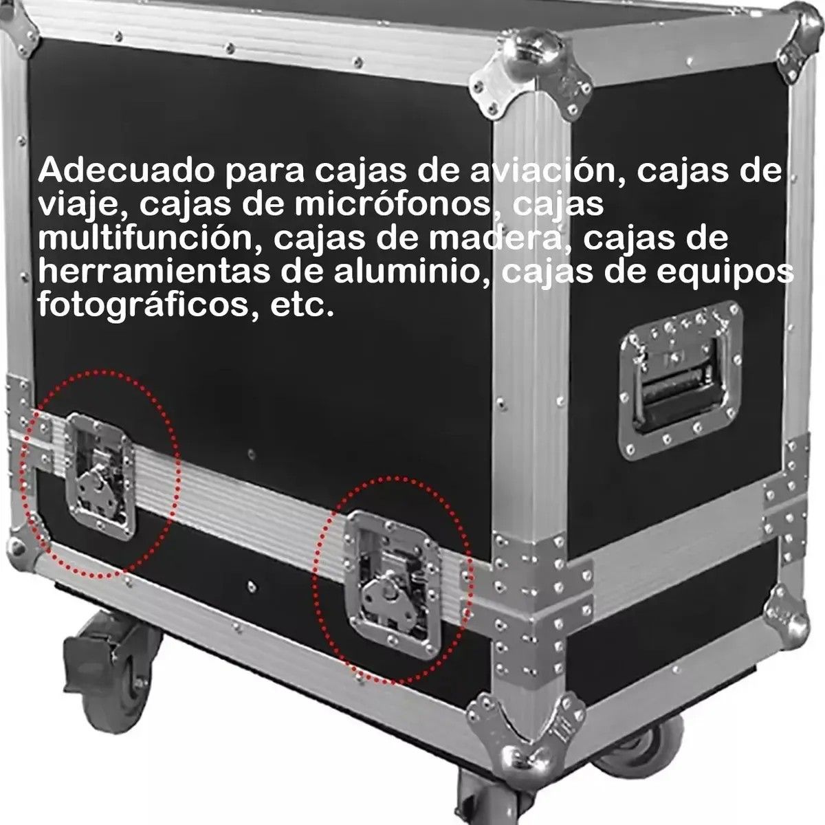 KUANGYE - Pack 2 Chapas Embutidas Medianas Con Tope Para Maletas Case