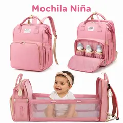 MOVI - NIÑA-MOCHILA PAÑALERA-BOLSO MATERNAL CON MUDADOR 3 EN 1