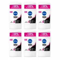 NIVEA - Pack Desodorante B&W Clear Mujer Barra X6 54g
