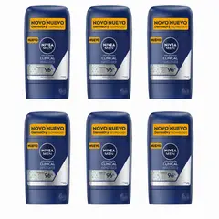 NIVEA - Pack Desodorante Clinical Hombre Barra X6 50ml