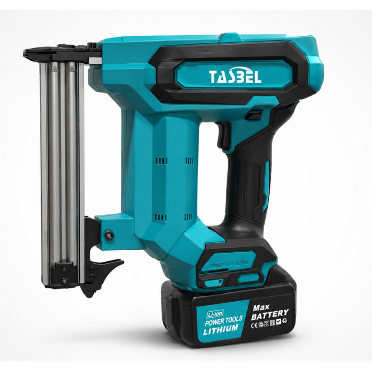 TASBEL - Clavadora Inalambrica Brushless Tasbel A Bateria Para Carpinteria Madera Tapiceria Profesional