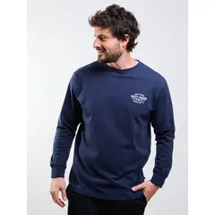RUSTY - Polera ML Hxc Surf Azul Hombre