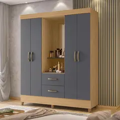 VEKKAHOME - Closet 4P 2C Mobi Capelina Gris