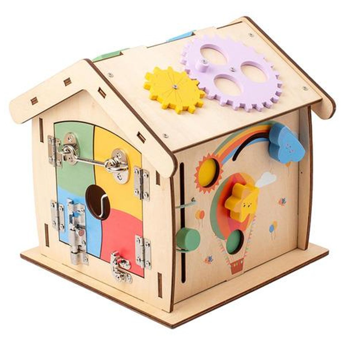 ABC - Juguete Didáctico Casa Sensorial Madera Montessori