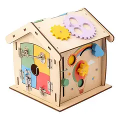 ABC - Juguete Didáctico Casa Sensorial Madera Montessori