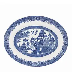 CHURCHILL - Plato Ovalado Blue Willow 31cms