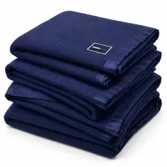 RANCO - Pack 2 Frazada Térmica Lisa Azul1,5 plazas 450g/m2 - Textil