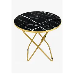 DALI - Mesa Escritorio Plegable Auxiliar Multiuso 70x70 Redonda Neg