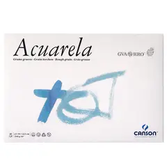 CANSON - Block Acuarela Guarro 32.5x46cm 240gr Grano Grueso 20 Hjs