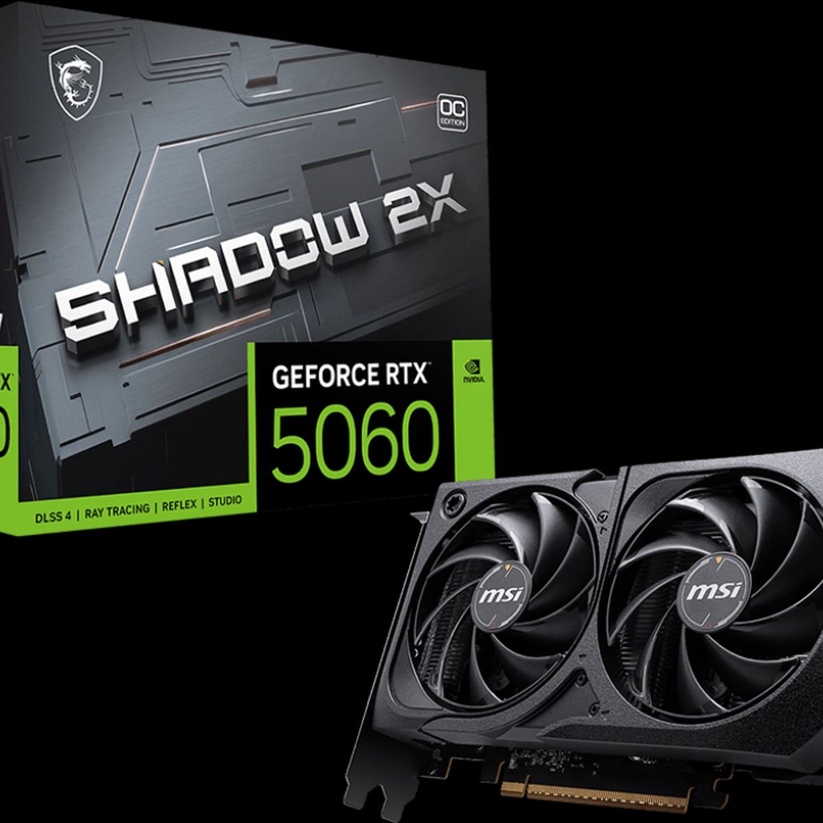MSI - Tarjeta de Video MSI GeForce RTX 5060 8G SHADOW 2X OC