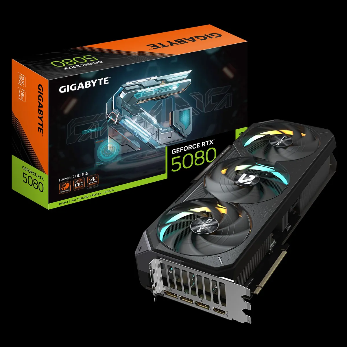 GIGABYTE - Tarjeta de Vídeo Gigabyte GeForce RTX 5080 GAMING OC 16G