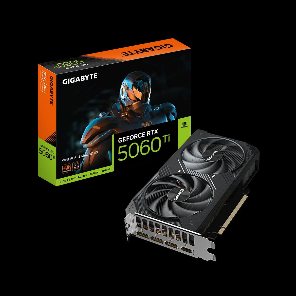 GIGABYTE - Tarjeta de Vídeo Gigabyte GeForce RTX 5060 Ti WINDFORCE MAX OC 8G