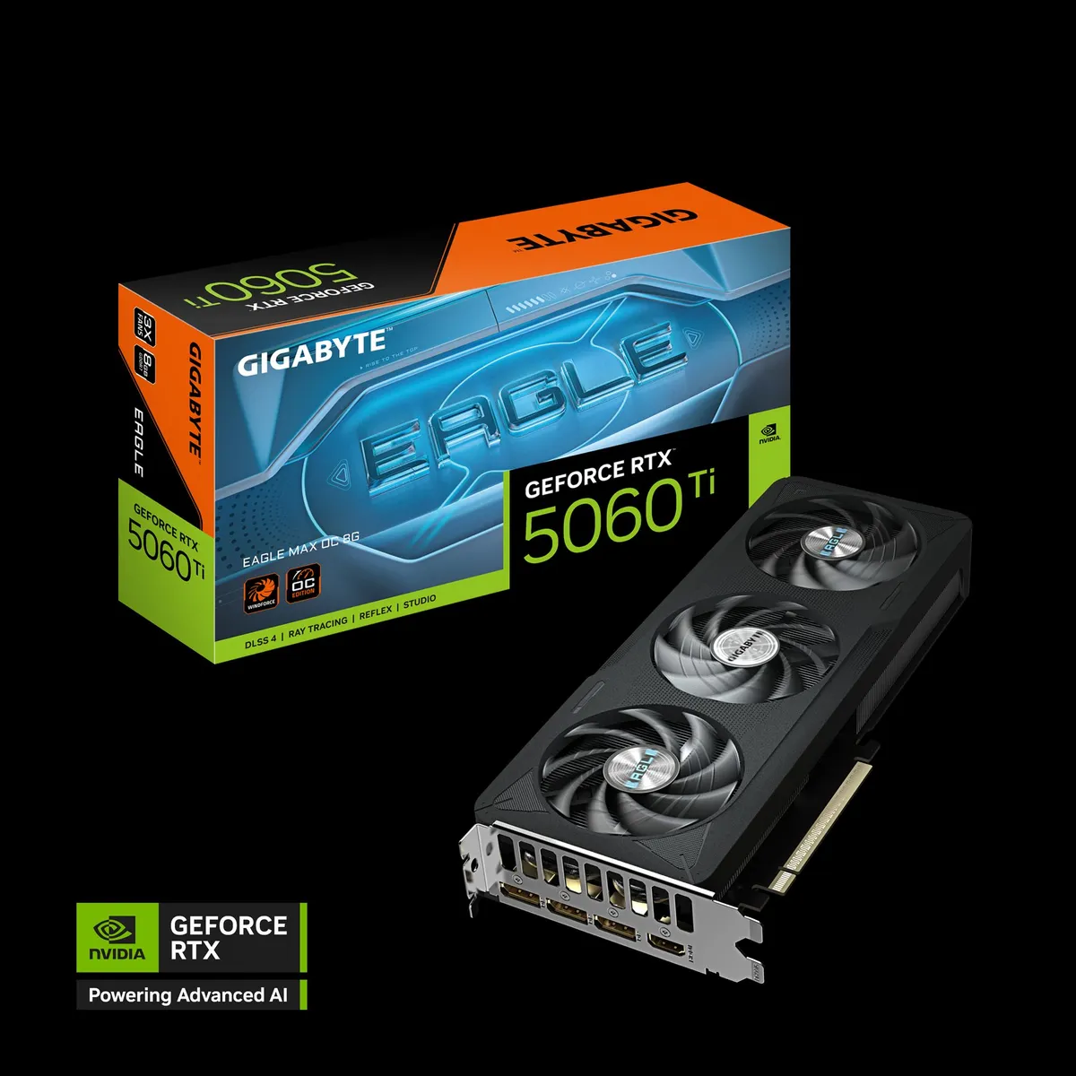 GIGABYTE - Tarjeta de Vídeo Gigabyte GeForce RTX 5060Ti EAGLE MAX OC 8G
