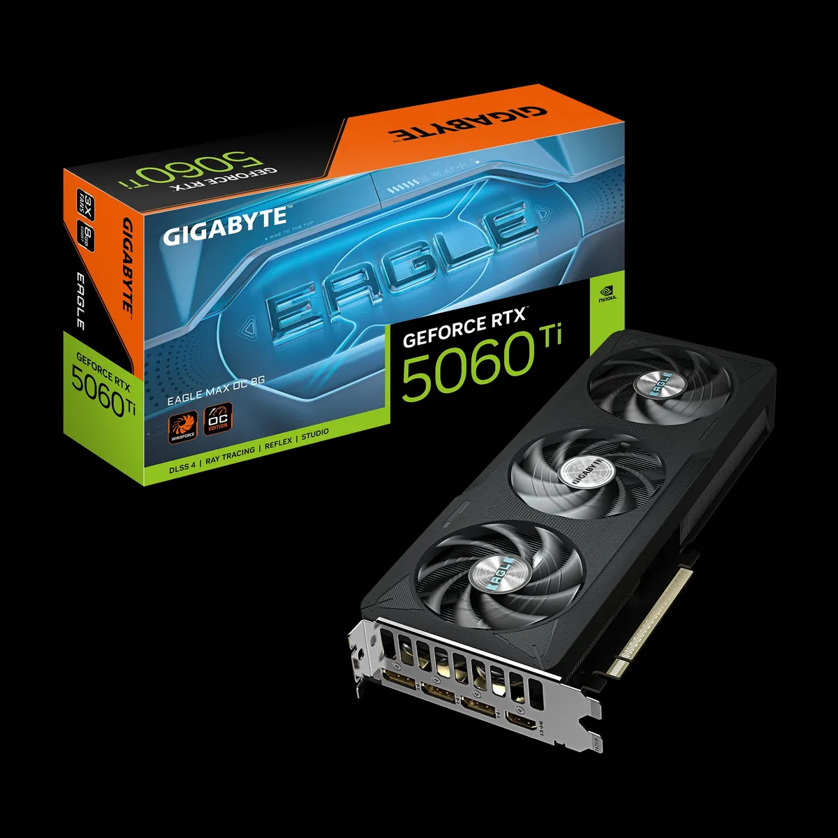 GIGABYTE - Tarjeta de Vídeo Gigabyte GeForce RTX 5060Ti EAGLE MAX OC 8G