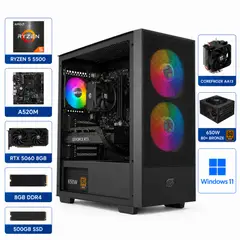 GENERICO - PC Gamer 5500 / RTX 5060 8G / 16gb Ram / A520M / 500 GBSSD