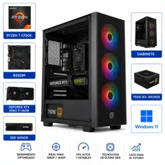 GENERICO - PC Gamer 5700X / RTX 5060 TI 16G / 16gb Ram / B550M / SSD 500GB