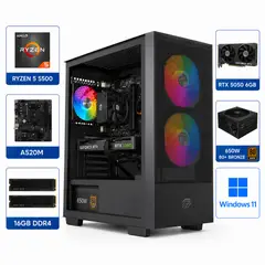 GENERICO - PC Gamer 5500 / RTX 5050 6G / 16gb Ram / A520M / SSD 500GB