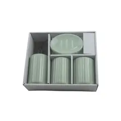 CHANTILLY - Set Ceramica Baño 4 Pcs Rocco Verde