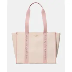 KATE SPADE - Cartera Tote Kip Canvas Rose Smoke