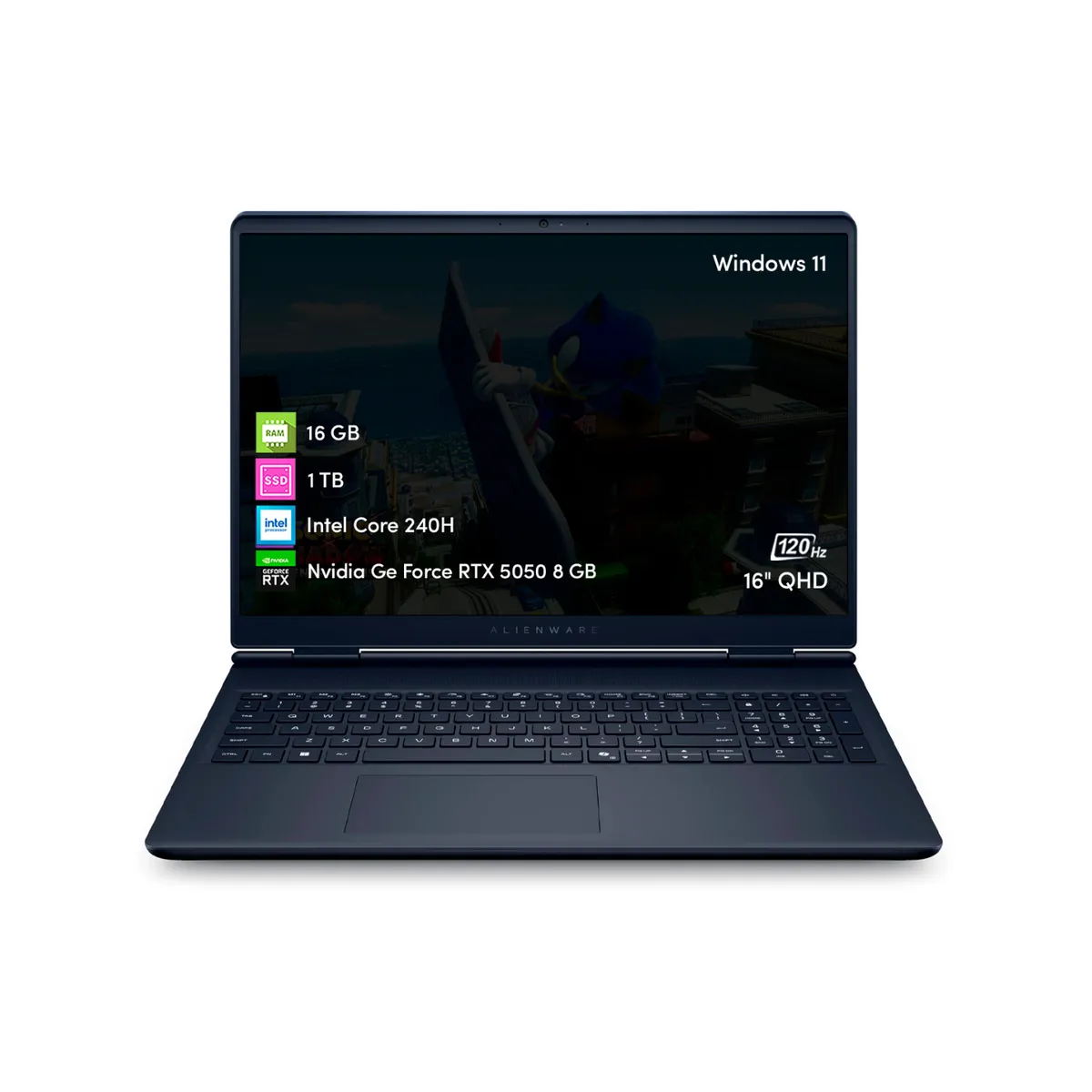 DELL - Notebook Gamer Dell Alienware Aurora 16 Intel Core 7 16GB 1TB SSD RTX5050 16" QHD W11