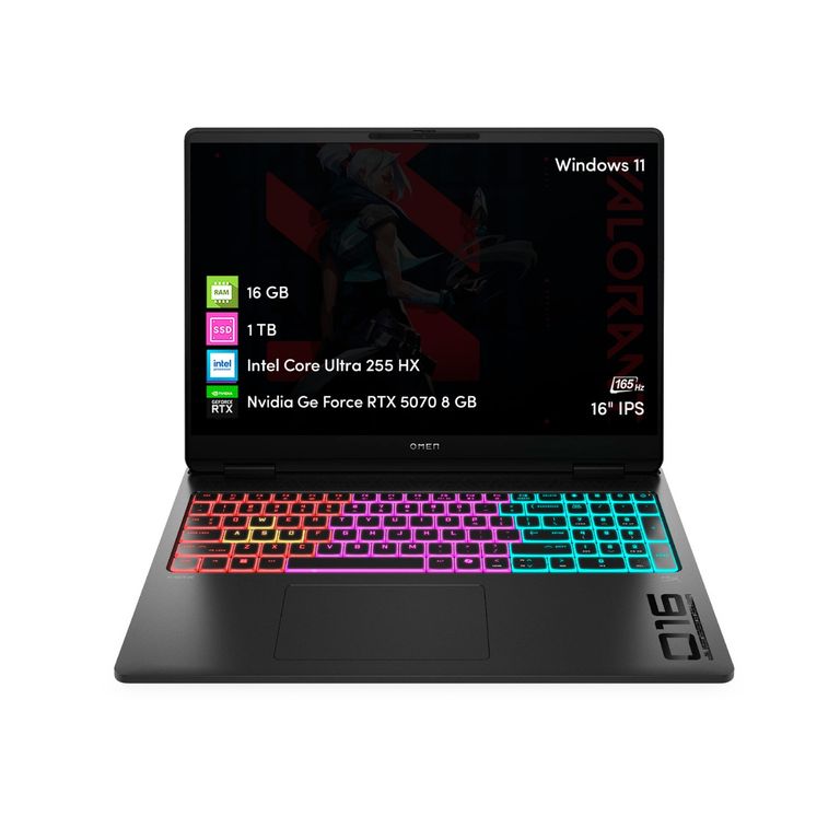 Notebook Gamer Omen 16 Intel Core Ultra 7 16GB 1TB SSD RTX5070 16" FHD W11