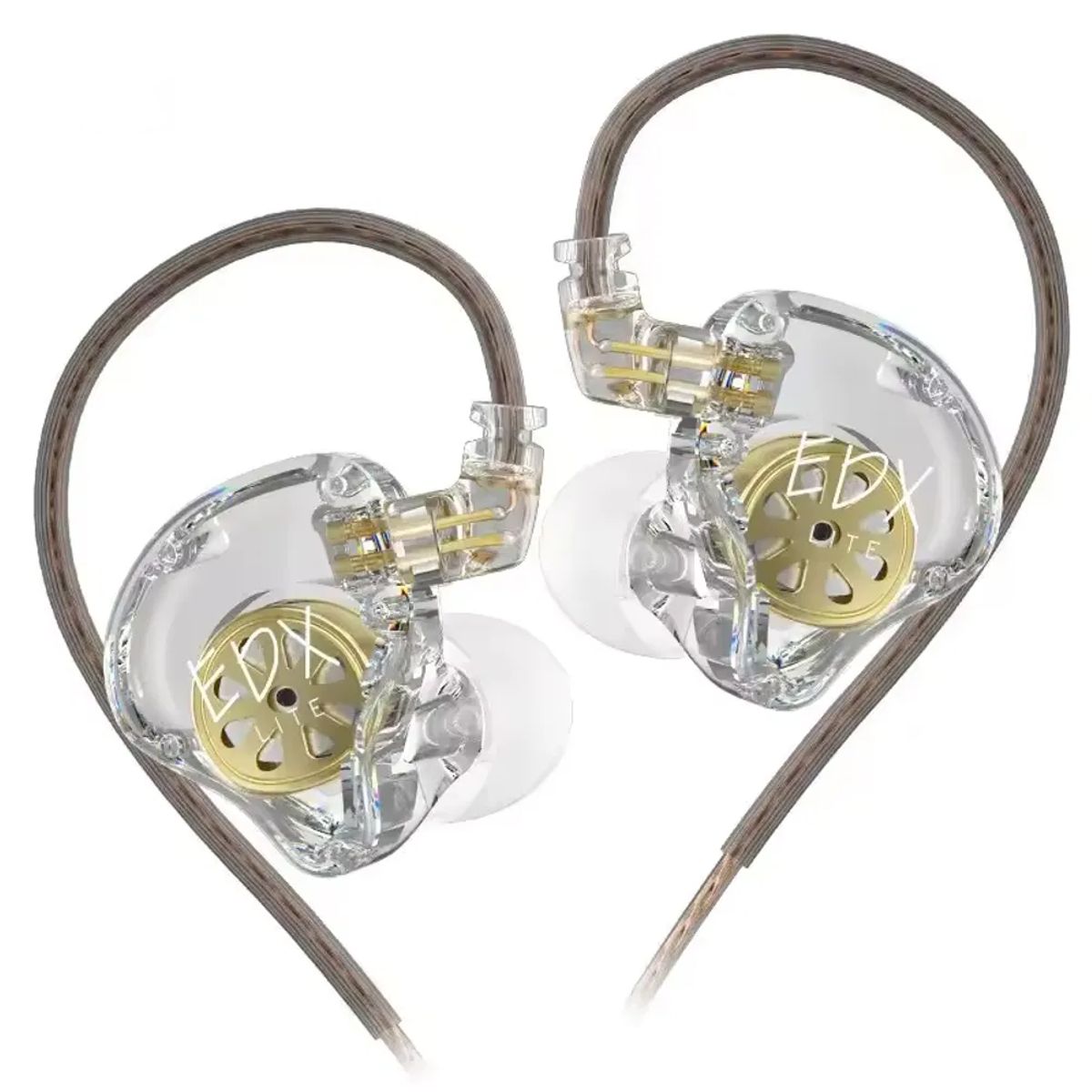 KZ - Audífonos KZ EDX Lite Clear Hifi IEM 1DD Sin Micrófono