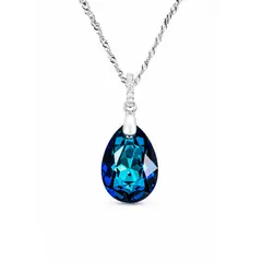 JOYAS MONTERO - Collar Capricho Plata 925 creado con cristales de Swarovski® Bermuda Blue