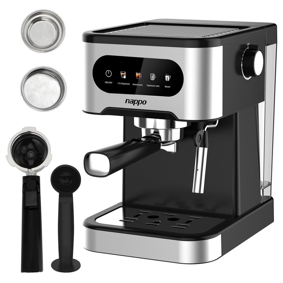 NAPPO - Cafetera Espresso Barista Pro 7 Nappo 1350W Multicapsula