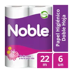 NOBLE - Papel Higienico 22m 6 Rollos