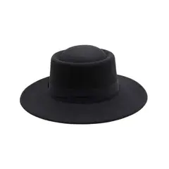 GENERICO - Sombrero Fedora De Fieltro Ala Ancha Circular Estilo Español