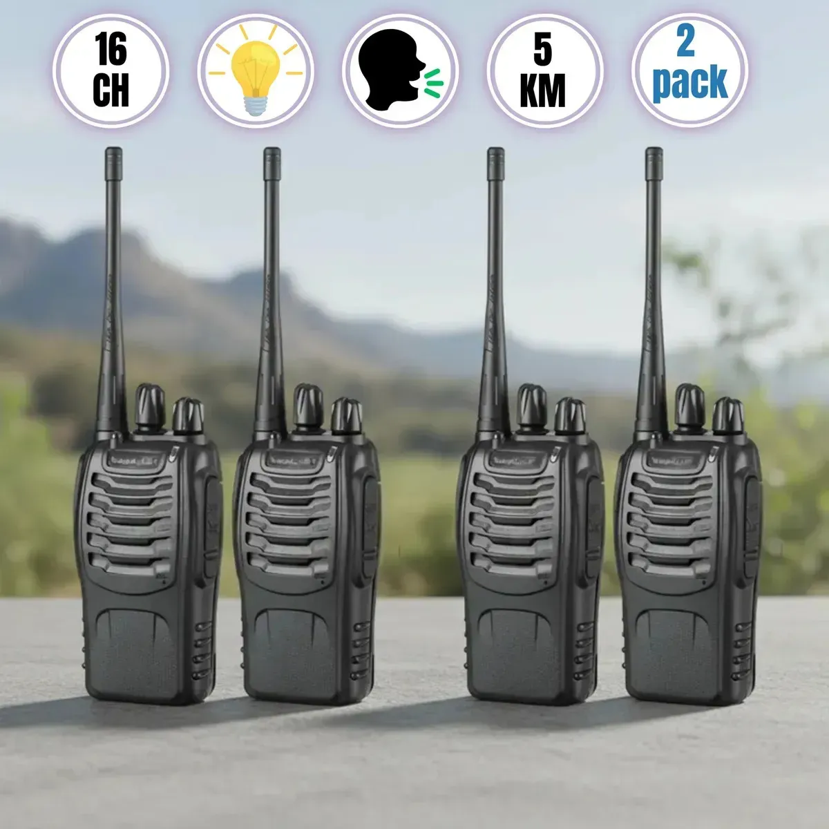 IRM - Walkie Talkie Pack 4 Baofeng Bf888s Uhf Transmisor Dos Vias Bateria Recargable RyL group