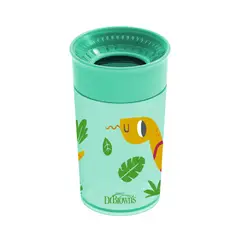 DR BROWNS - Vaso 360° sin asas 300ml 9M+ Verde Dr. Brown´s
