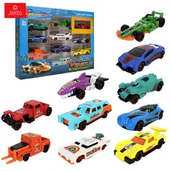 ANIKIDS - Pack 10 Autos De Juguete Niños Escala 1:64 Metal Multicolor