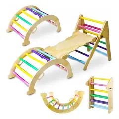 U BUY - Escalador Juego Montessori Niños Madera Triangulo Pikler