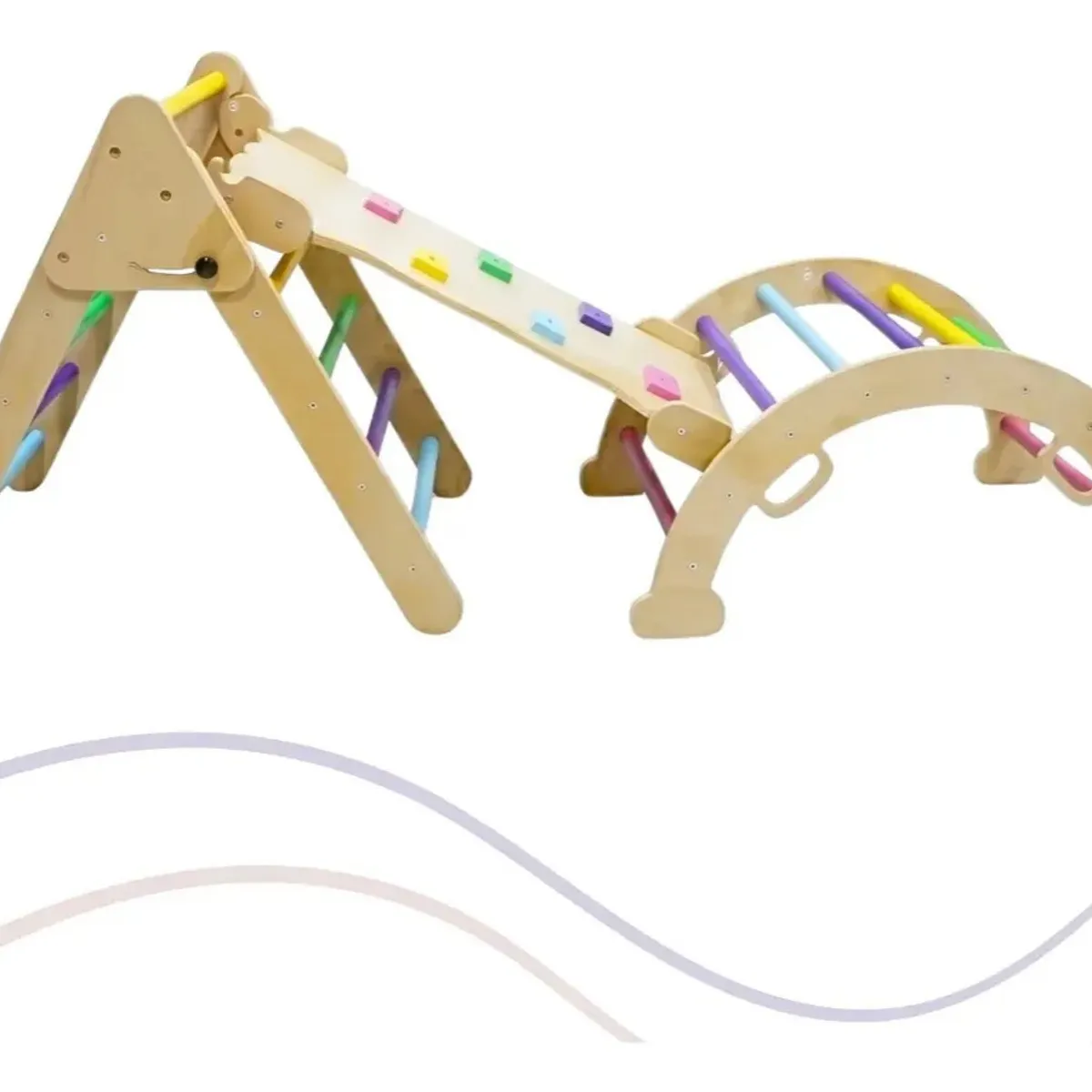 U BUY - Escalador Juego Montessori Niños Madera Triangulo Pikler