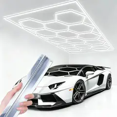 METEX - Lámpara Led De Techo Hexagonal Moderna Con 14 Módulos Blanco