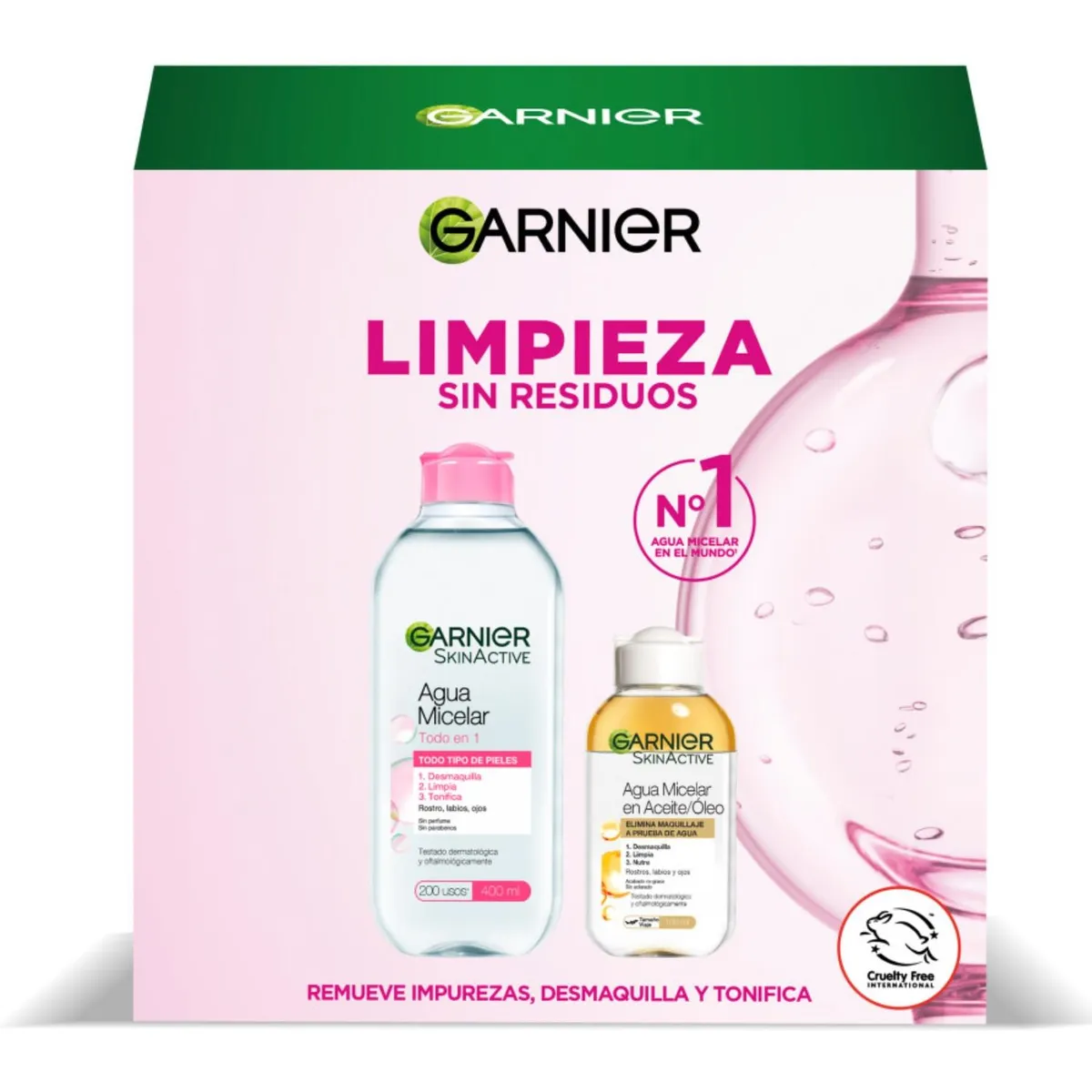 GARNIER - Set Rutina De Limpieza Micelares Garnier Skin Active Garnier Skin Natural Face