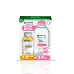 GARNIER - Set Rutina De Limpieza Micelares Skin Active Skin Natural Face