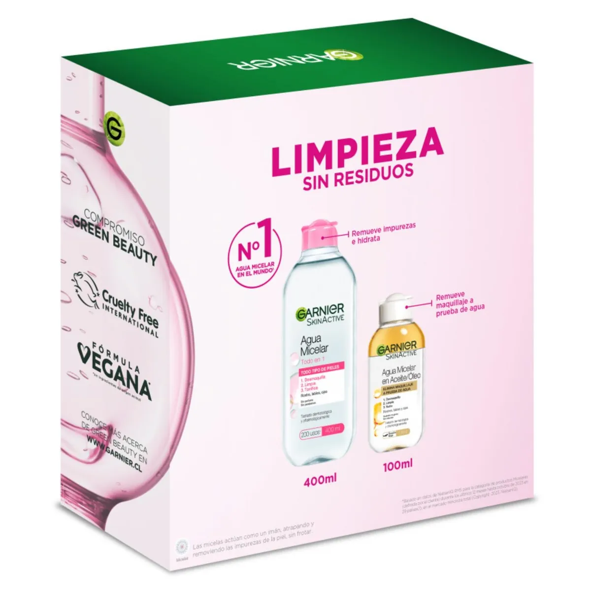 GARNIER - Set Rutina De Limpieza Micelares Garnier Skin Active Garnier Skin Natural Face