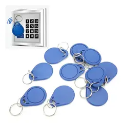 GENERICO - Pack De 50 Tag Llavero Rfid Nfc S50 1k 13.56 Mhz Azul