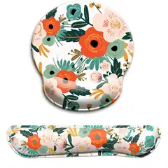 KUANGYE - Reposa Muñecas Para Teclado + Mouse Pad Con Apoya Muñeca