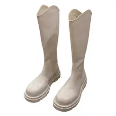 DANWEILE - Botas Largas Mujer PU Negro