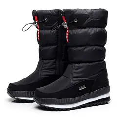 DANWEILE - Botas de Nieve con Cierre Mujer Blanco