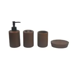 CHANTILLY - Set Ceramica Baño 4 Pcs Bacco Terracota