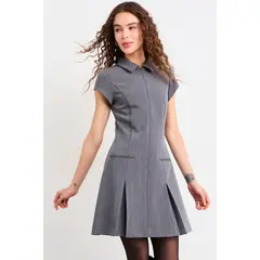 IO - Vestido Liso Mujer Gris