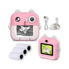 OEM - CAMARA FOTOGRAFICA PARA NIÑOS CON IMPRESION INSTANTANEA ROSADA