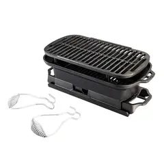 LODGE - Parrilla Sportmans Pro Hierro Fundido Negro