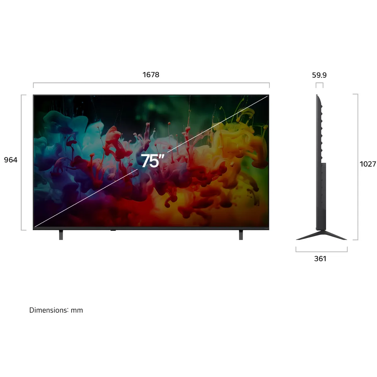 LG - Smart TV LG 75 QNED AI Mini LED QNED70 4K 2026