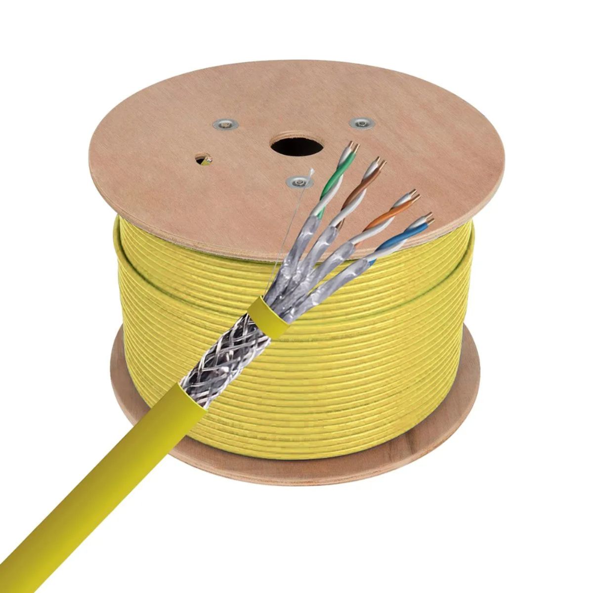 CROMPTON - Cable Sftp Cat7 23awg Amarillo Libre De Halógenos 10giga 600mhz -Precio X 305 Mt-